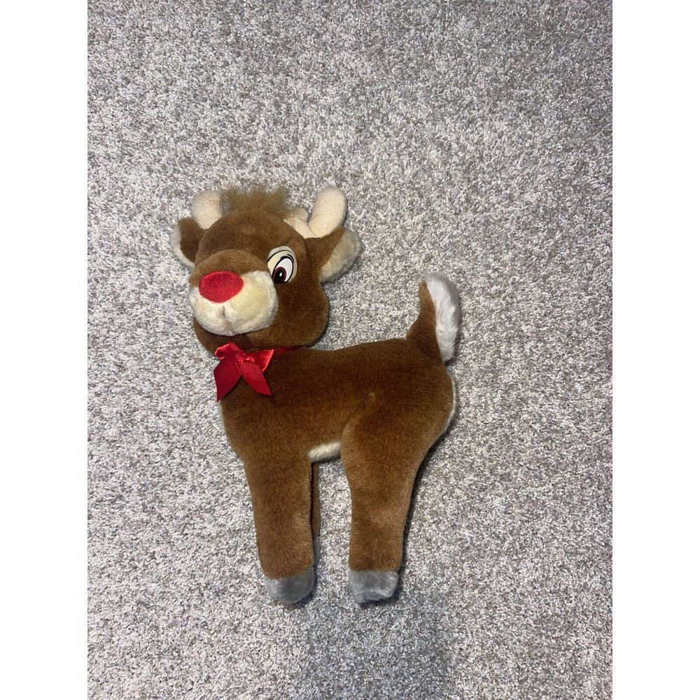 Vintage Applause Rudolph the Red Nosed Reindeer Plush 10" Stuffed Hard Nose Eyes